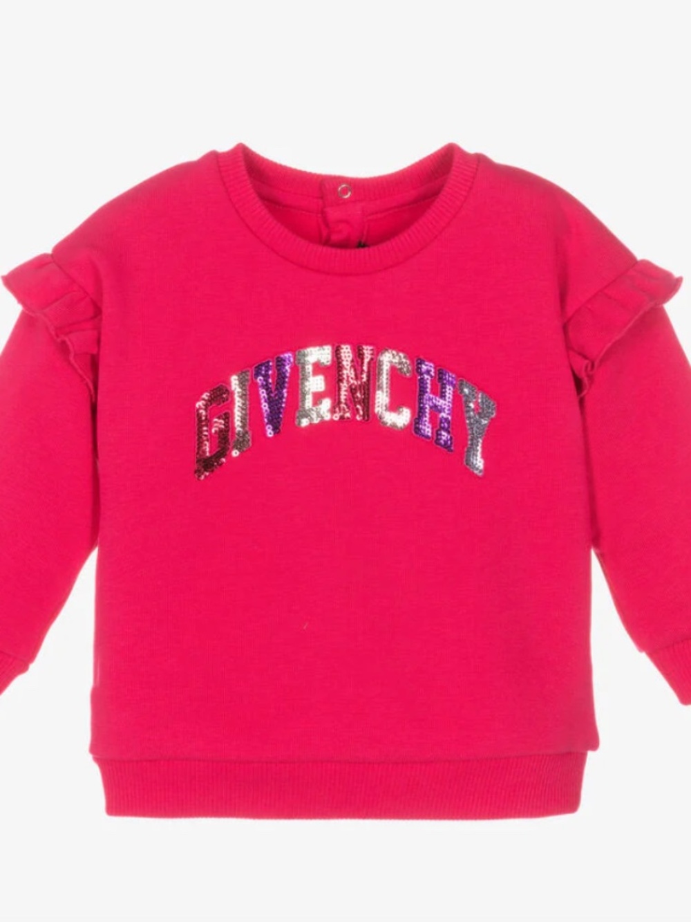 Givenchy Girls Pink Cotton Sequin sweatshirt and Jogger Set